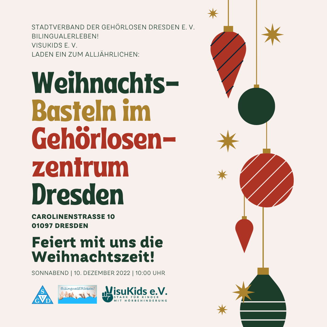 Stadtverband der Gehörlosen Dresden e.V. 10.12.2022  Weihnachtsbasteln